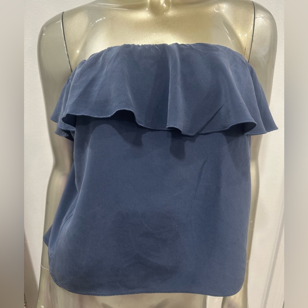 Blue Strapless Top size L Amanda uprichard